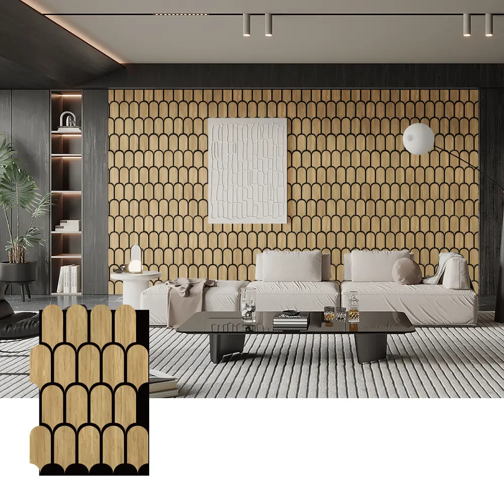 الألواح الخشبية الصوتية لتصميم الجدران الداخلية