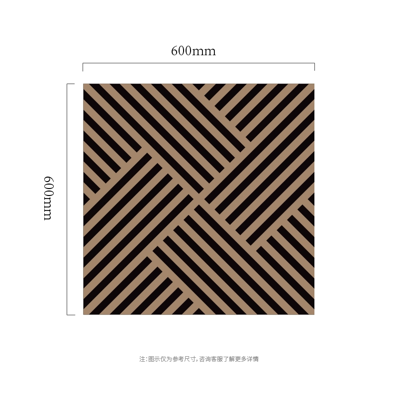 لوحة الحائط الصوتية Crosshatch Linear MDF-on-PET
